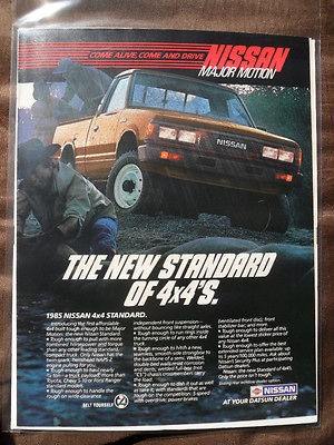 1985 Print Ad Nissan Datsun 4x4 Standard Pickup Truck