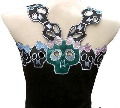 Rockabilly Punk Rock Baby CUTE SKULL GIRLS nRoll Sugar Emo TANK TOP 