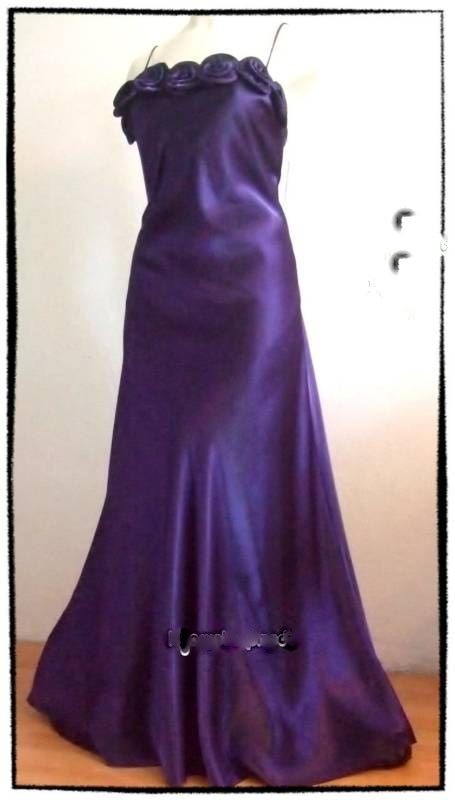 purple evening COCKTAIL WEDDING prom debs DRESS 8 10 12