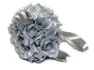 flower balls silver pewter mercury kissing ball wedding flowers decor