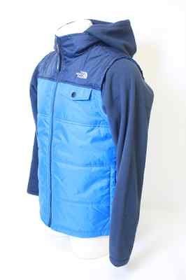 The Northface Kids Jake Blue/Deep Water Blue VESTY VEST FLEECE HOODIE 