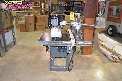 DELTA 10 TABLE SAW, W/ MAGGI 2044 4 roll feeder, 12 66 ft/min 