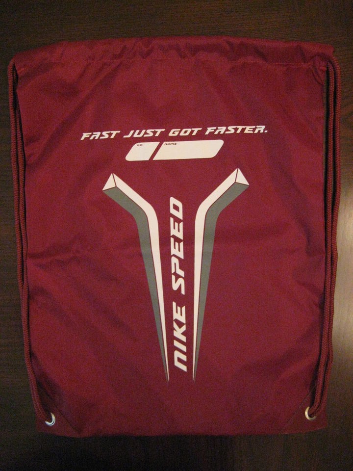 NIKE Cleat Bag maroon & white backpack super speed