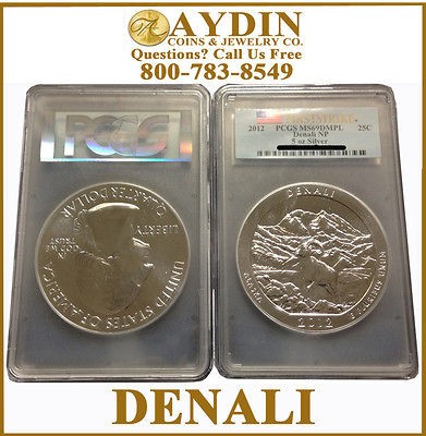 2012 5 oz America The Beautiful DENALI ALASKA PCGS MS69 DMPL FS Silver 