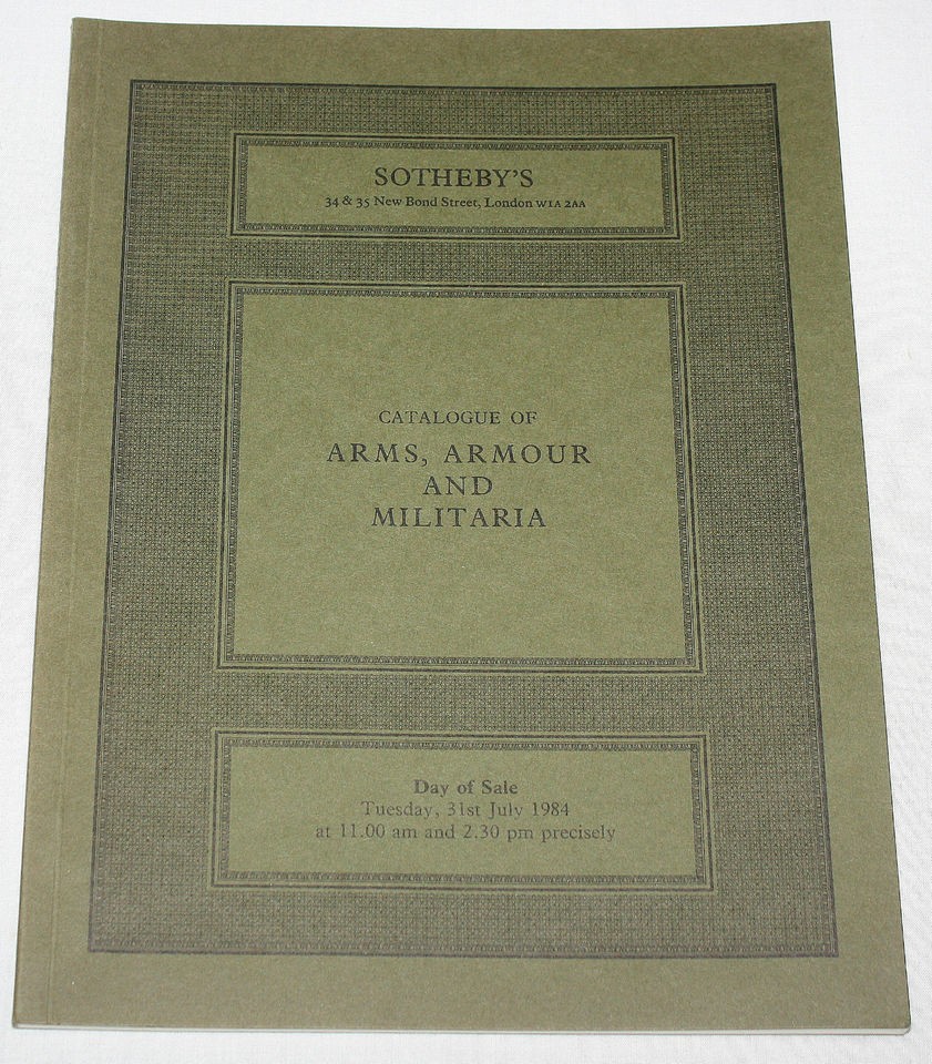 Sothebys Catalogue Antique Arms Armour Militaria Sporting Guns 