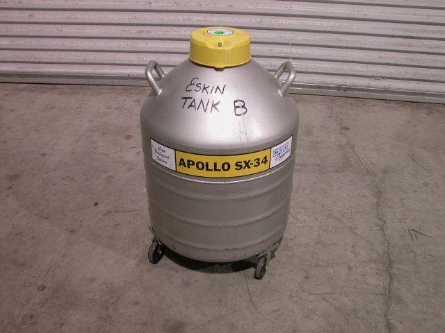   SX 34 Liquid Nitrogen Container LN2 Dewer Dewar Semen Tank W/ Straws