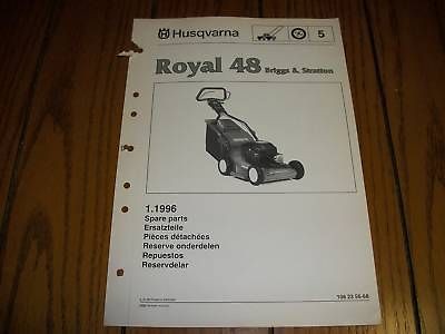 Husqvarna Royal 48 Lawn Mower Spare Parts List Diagram