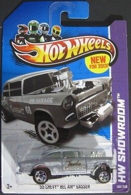 HOT WHEELS 55 Chevy Bel Air Gasser 2013 HW Showroom Mattel 164 