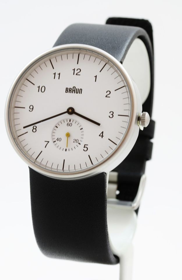 Braun Mens Dieter Analog BN 24WHG White Watch BN0024 NEW