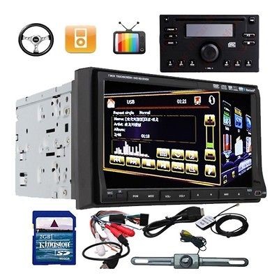 Digital LCD TFT 2Din 7 Indash Car DVD player GPS Genuine Map+Camera 