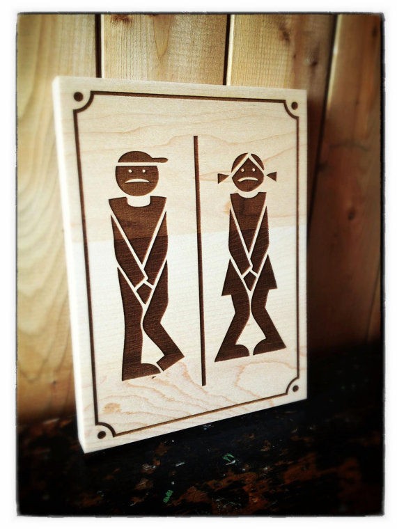 Bathroom Door sign / affiche pour porte de salle de bain