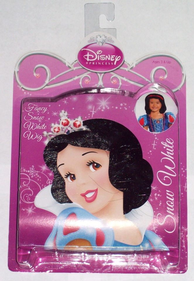 Disney Princess SNOW WHITE & Seven Dwarfs WIG Costume Dress Up Hair