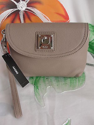 DKNY Soft Mauve Medium Flap Pouch Wristlette Orig. $105