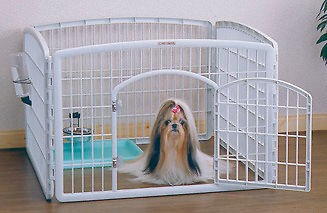 Pet Dog Play Pen Fence Kennel Crate RIS CI 604【2SETS】