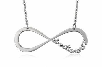 Stainless Steel Necklaces Infinity Directioner 3 Color Gold, Black 