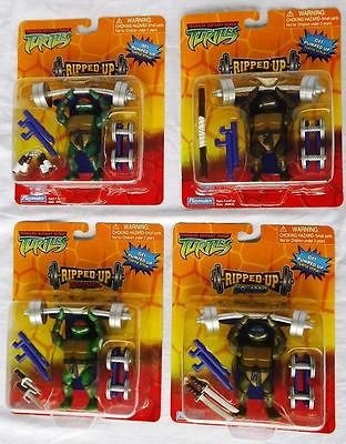 2004 Teenage Mutant Ninja Turtles TMNT Playmates RIPPED UP SERIES Set 