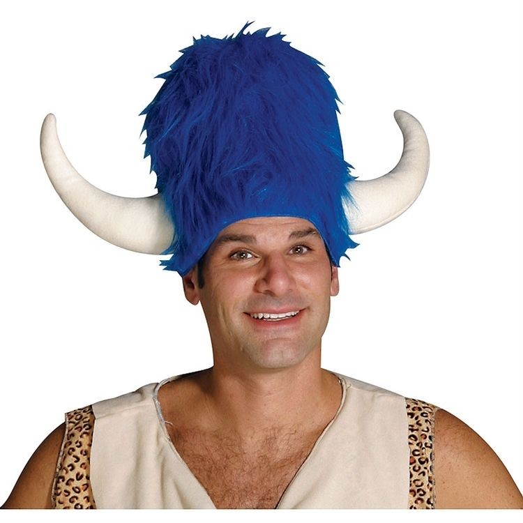 FUNNY BLUE FRED FLINTSTONE BUFFALO LODGE ADULT HAT FLINTSTONES COSTUME 