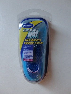 New DR. SCHOLLS Massaging Gel Arch Support Insoles 2 Pairs Womens 