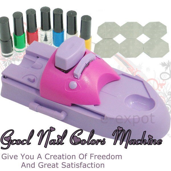   Nail Diy Printing Art Nail Stamper Kit Colours Printer Machine PWN050