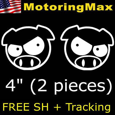 JDM Mad Pig Icon Head Drifting Car Bumper Gas Cap Decal Vinyl 