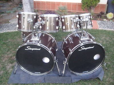 Slingerland Maple Double Bass Drum Set Kit 9PC 24 Kicks