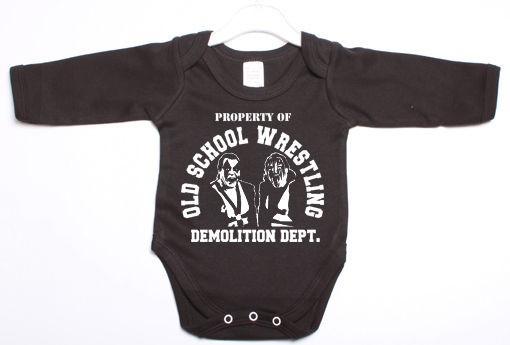 DEMOLITION LONG SLEEVE BABY GROW OLD SCHOOL WWF WRESTLING WWE JW6