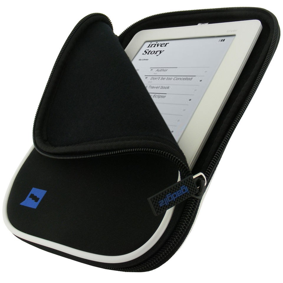 Black Neoprene Case for iRiver Story eBook Reader Sleeve Cover Holder