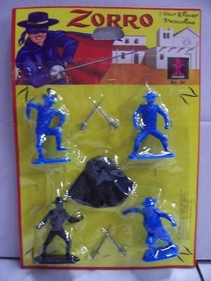 Dulcop Walt Disney 54mm Toy Soldiers 2.1 ZORRO Figures Playset MOC 