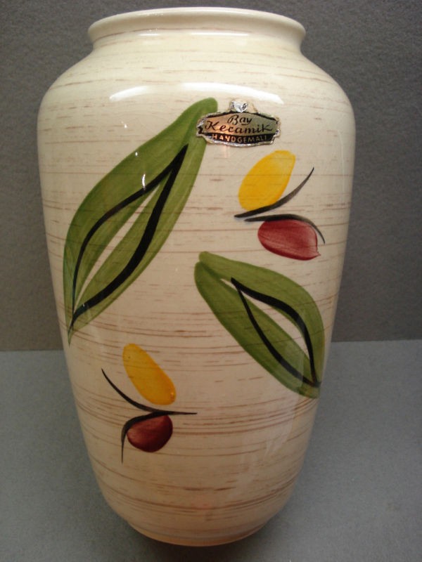 GERMANY BAY KERAMIK HANDGEMALT 10 VASE ca1960s GERMAN