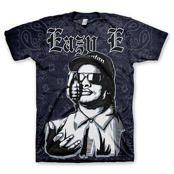 EAZY E BANDANA BOMB ADULT TEE SHIRT S M L XL 2XL