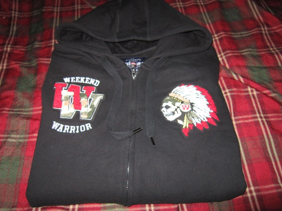 NEW ECKO WEEKEND WARRIOR HOODIE ZIP UP PIC SIZE CROOKS AND CASTLES L R 