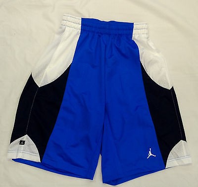   MENS AIR JORDAN BASKETBALL SHORTS ELECTRIC BLUE / WHITE BLACK SIZE XXL