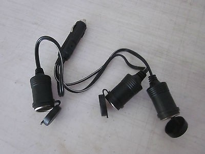 12V DELUXE POWER OUTLET 3 WAY EXTENSION CORD CIGARETTE H.D. LIGHTER 