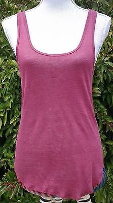 PATTERSON J KINCAID $68 NWT Elise jersey hi lo sexy linen tank 