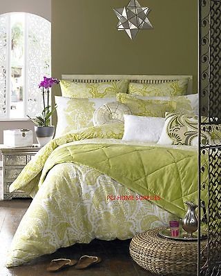 PERSIAN BY ELIZABETH HURLEY DESIGNER GREEN DOUBLE DUVET QUILT COVER 