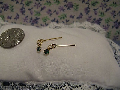 New FAUX EMERALD DOLL EARRINGS for 10.5 Jill, Jan, Little Miss Revlon 