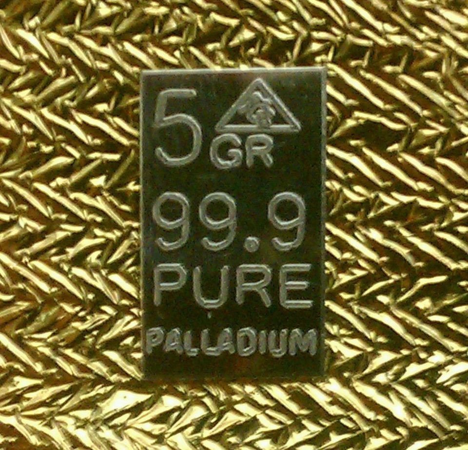 Palladium 99.9 Pure 5Grains Precious Metal ACB Bullion PD Bar