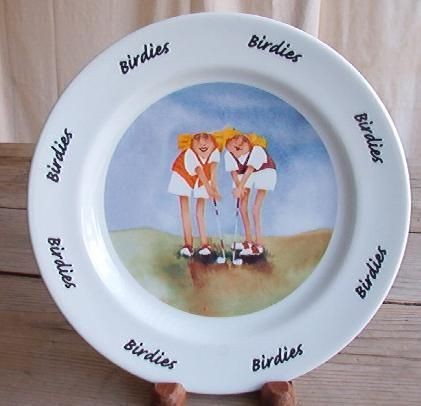 Birdies Golf Lady Golfers Erika Oller House Prill Plate