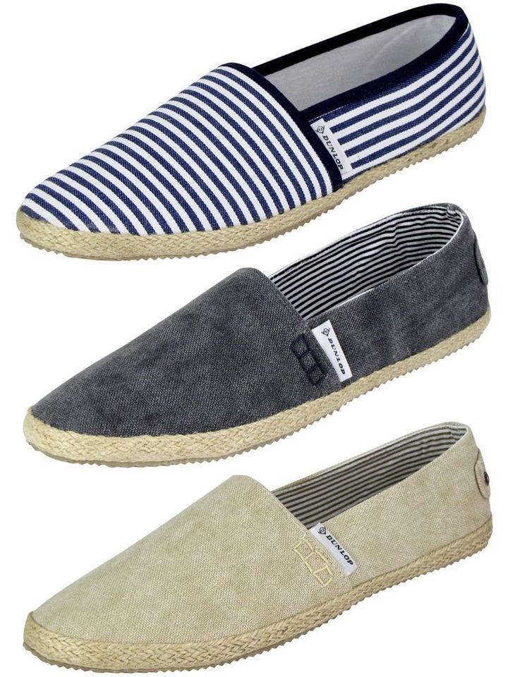 Mens Dunlop Summer Canvas Plimsoles/ Espadrilles/ Deck Pumps