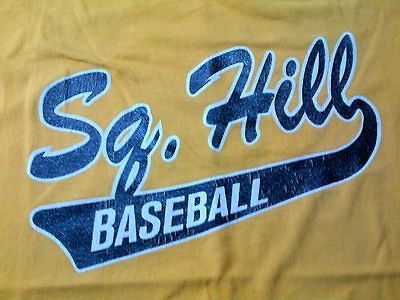 PITTSBURGH STEELERS BLACK AND YELLOW SQUIRREL HILL BASEBALL VTG SHIRT 