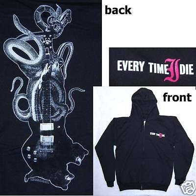 EVERY TIME I DIE ANIMALS ZIP UP HOODY SWEATSHIRT LARGE NEW HOODIE