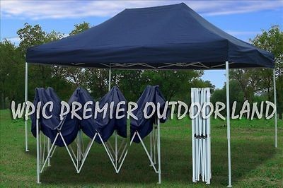 10x15 Pop Up Canopy Party Tent Gazebo EZ Navy Blue