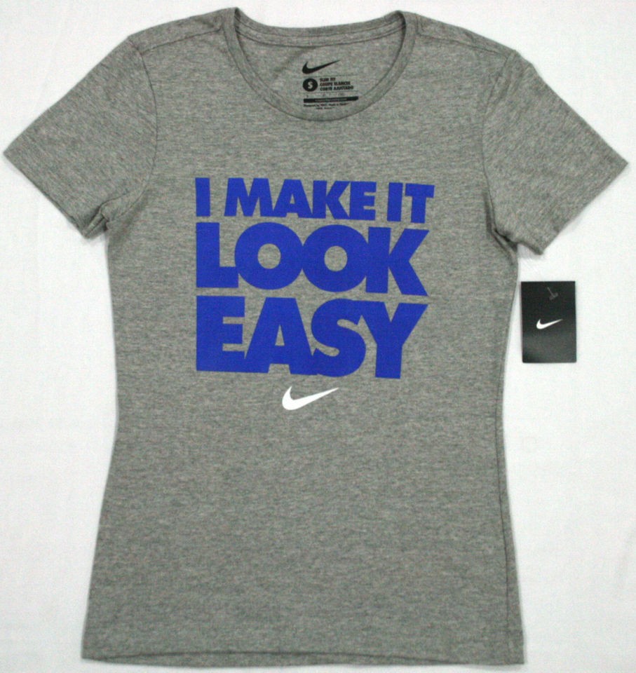 Nike I MAKE IT LOOK EASY Womens XLarge T Shirt Running Yoga Crossfit 