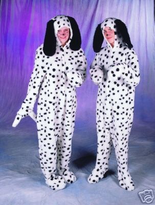 DALMATION COSTUME ADULT FUR FABRIC FOR FANCY DRESS