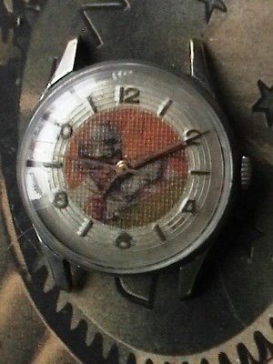 VINTAGE WRISTWATCH RESTORED OGIVAL CAR RACER