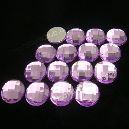 100 Purple Flat Back Rhinestone Wedding Scrapbook 12mm