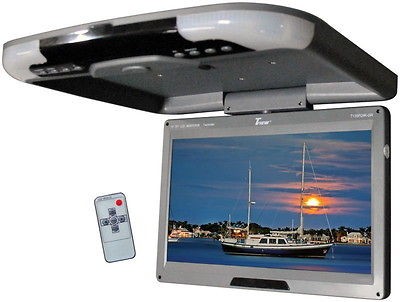   TVIEW T135FDIRGR 13 TFT FLIP DOWN MONITOR IR TRANSMITTER REMOTE GRAY