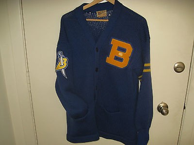 Unisex Buffalo Sabers Letterman Cardigan; True Vtg Repurposed Letter 