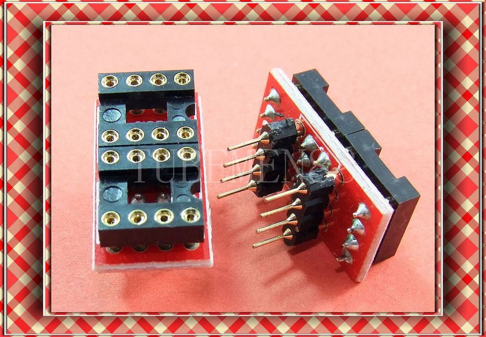 Matched Pair DIP to DIP Dual to Mono Opamp PCB for NE5534 OPA627 