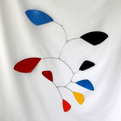 Modern Hanging Mobile Art   Funky Rainbow Leaf Big New Metal Christmas 